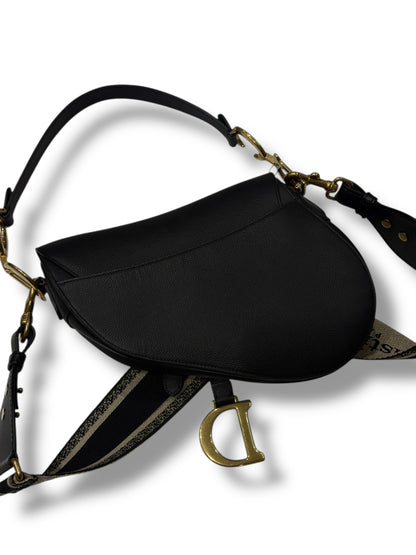 Dior - Sac Saddle à bandoulière noir