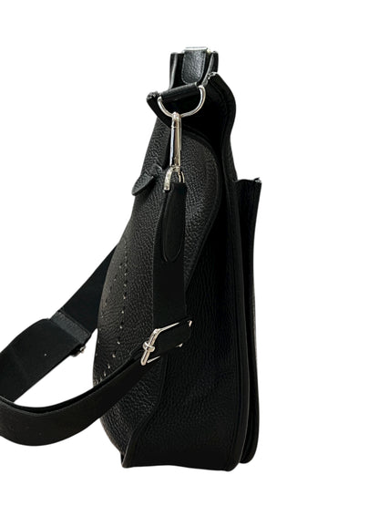 Hermès - sac Evelyne PM 29cm cuir clémence noir