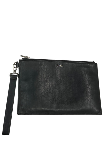 Dior - Pochette Cuir Noir Oblique | Les Folies d’Eugénie