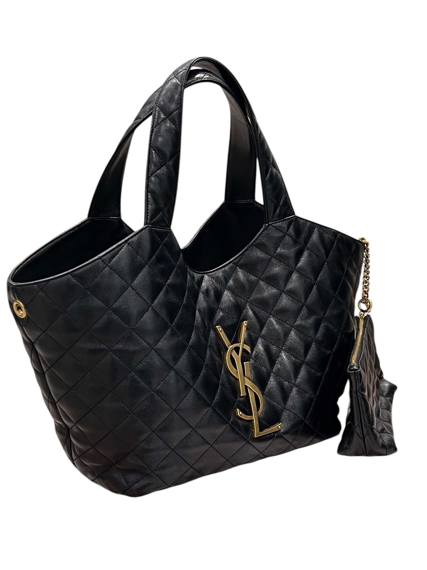 Saint Laurent Sac Icare Médium Cuir Nappa Noir | Les Folies d’Eugénie
