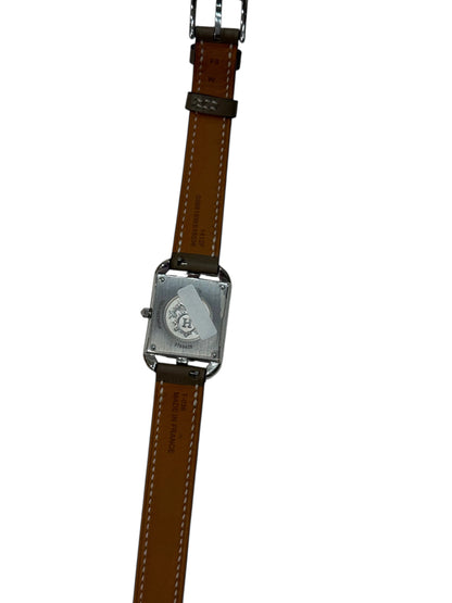 Hermès - Montre Cape Cod PM Double Tour en cuir de veau Swift couleur Étoupe