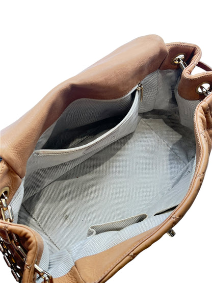 Chanel - sac accordéon cuir naturel