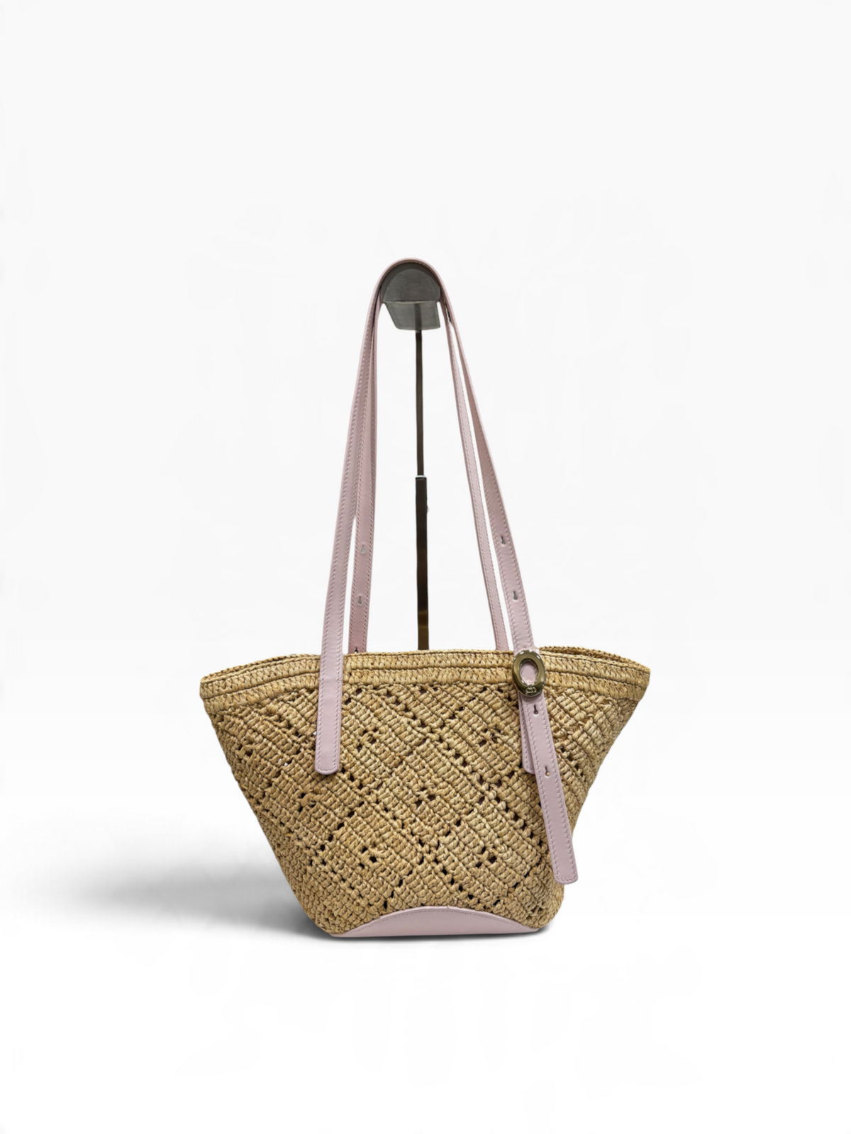 Dior - Sac Blooming Mini dioriviera en raphia ajouré et cuir de veau rose