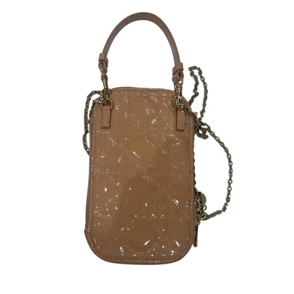 Dior - sac calling cuir verni nude