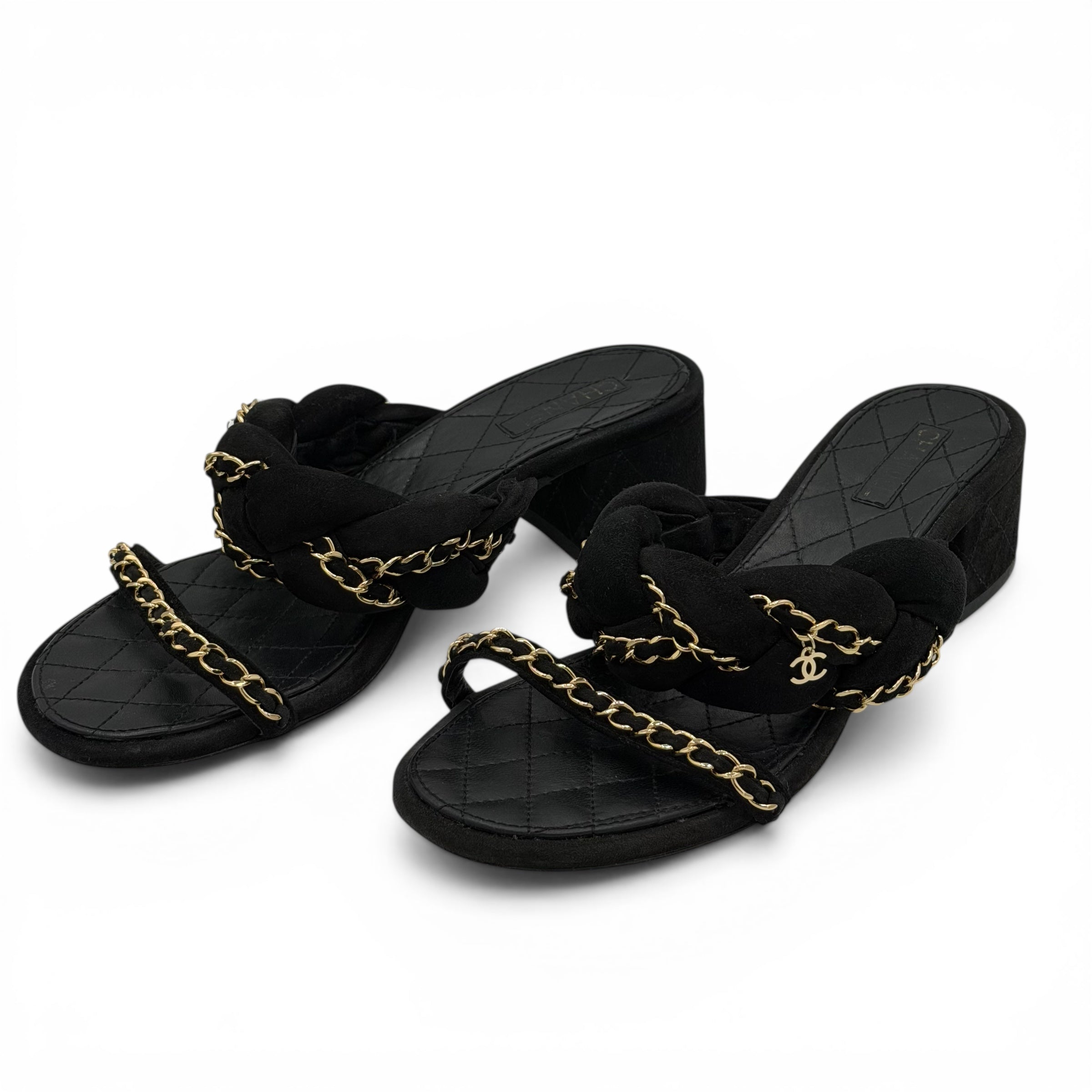 Chanel Mules Chaînes T.39 | Les Folies d’Eugénie