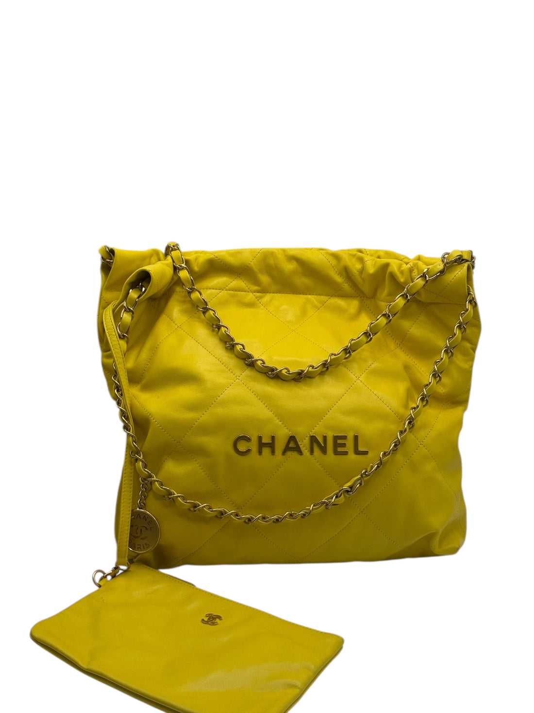 Chanel - Sac 22 jaune small