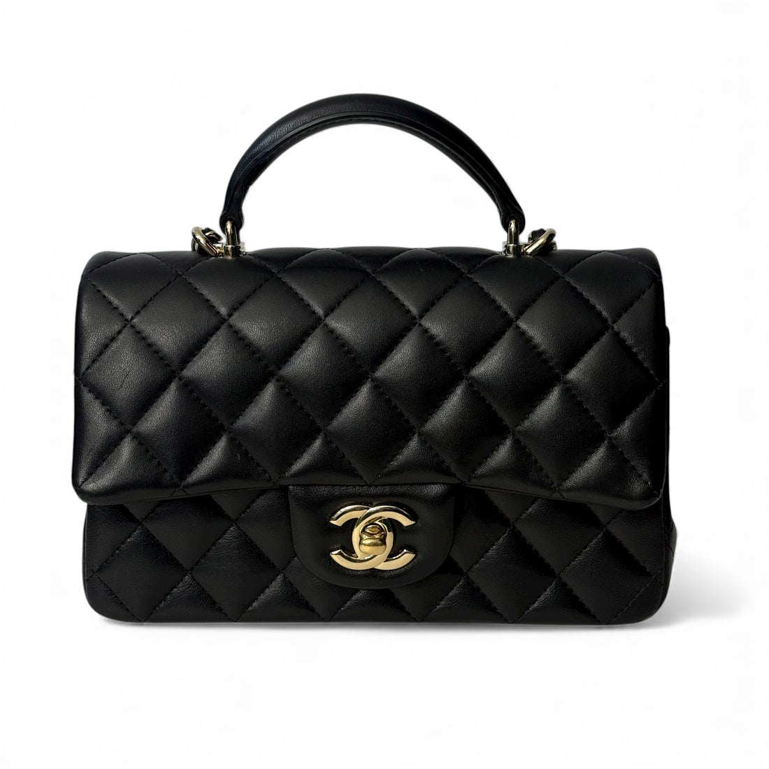 Chanel - Sac mini avec poignée noir