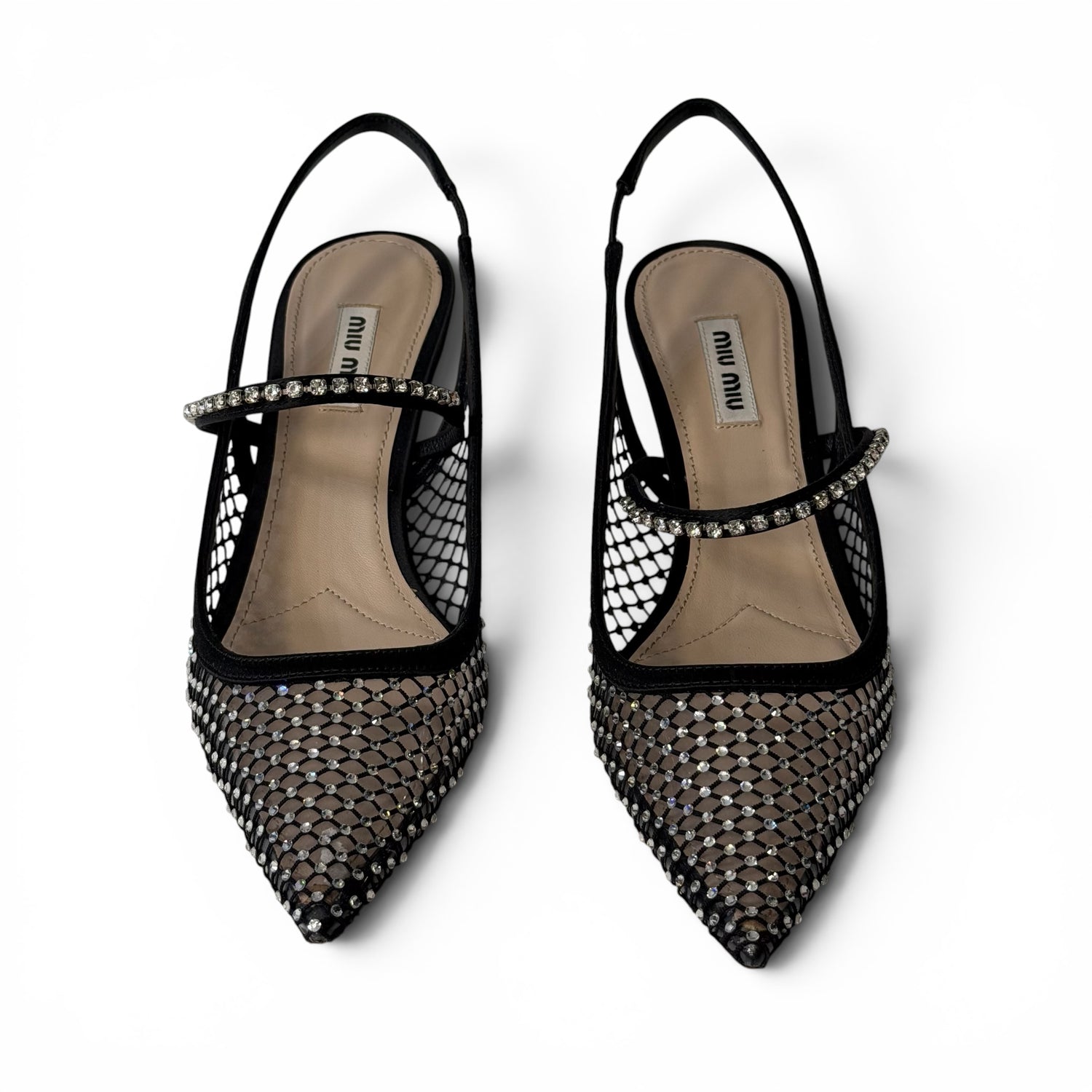 Miu Miu - Slingback à strass T.37