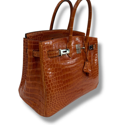Hermès - Sac Birkin 35 Crocodile Porosus