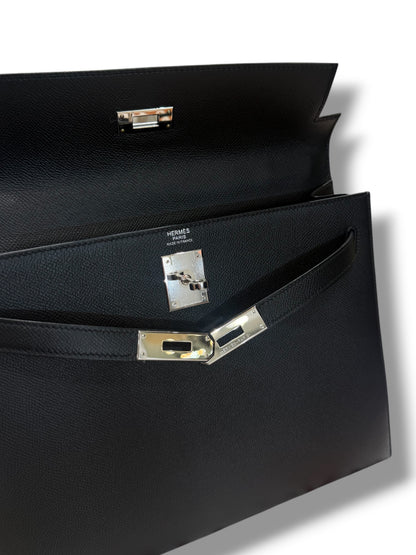 Hermès - Sac Kelly II sellier 32 epsom Noir