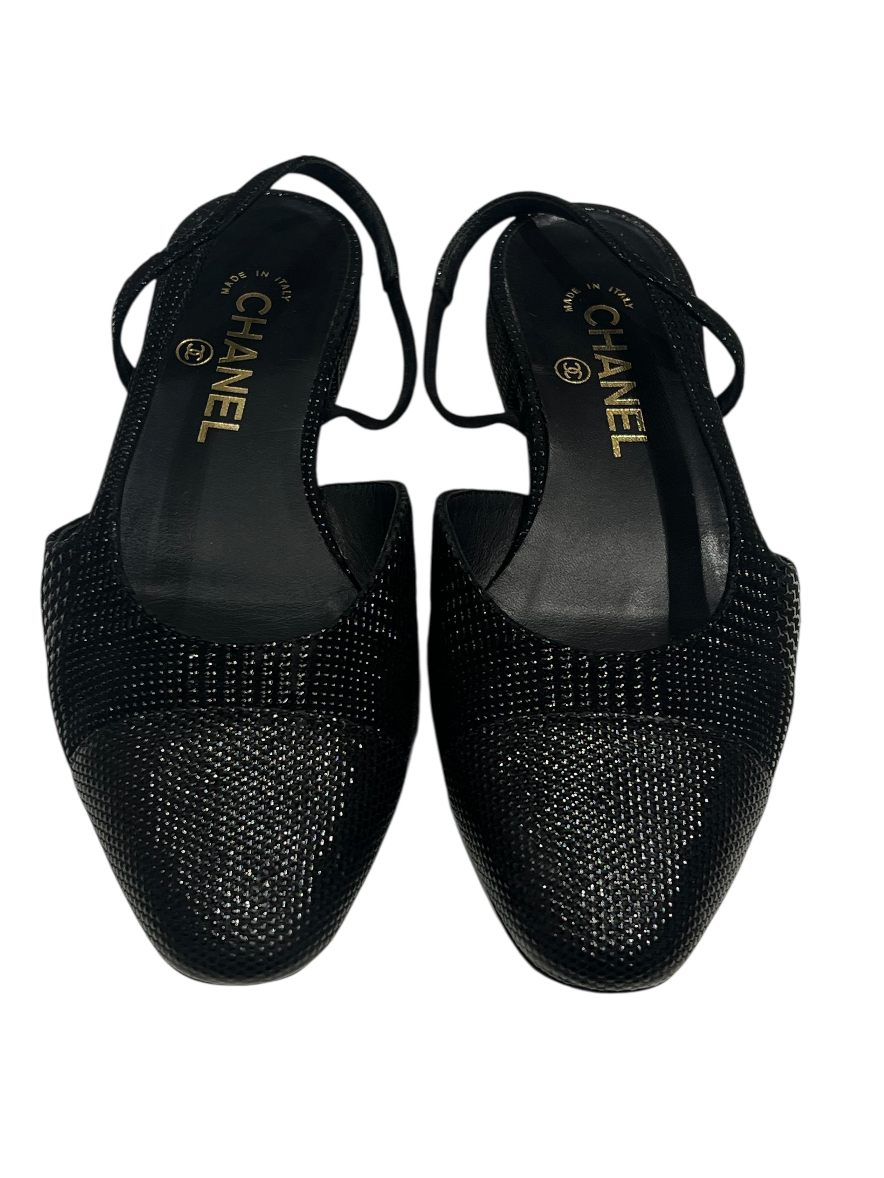 Chanel - Slingback noire édition limitée T37