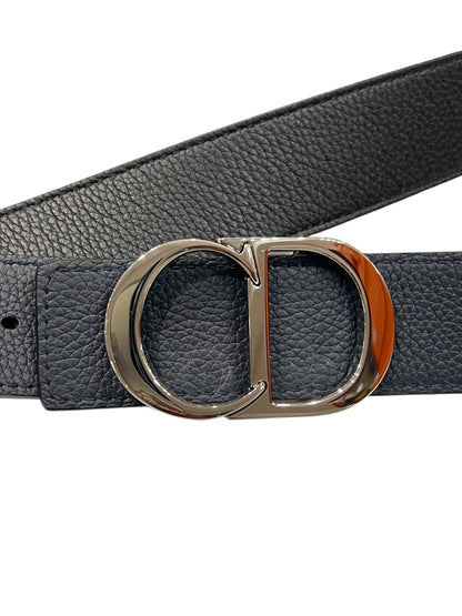 Dior - ceinture homme cuir marine et noir réversible
