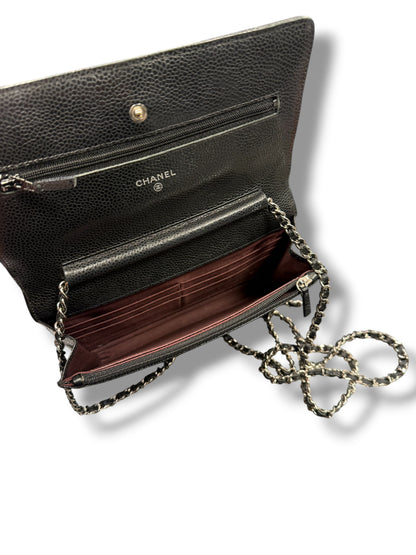 Chanel - Sac Wallet on chain caviar noir