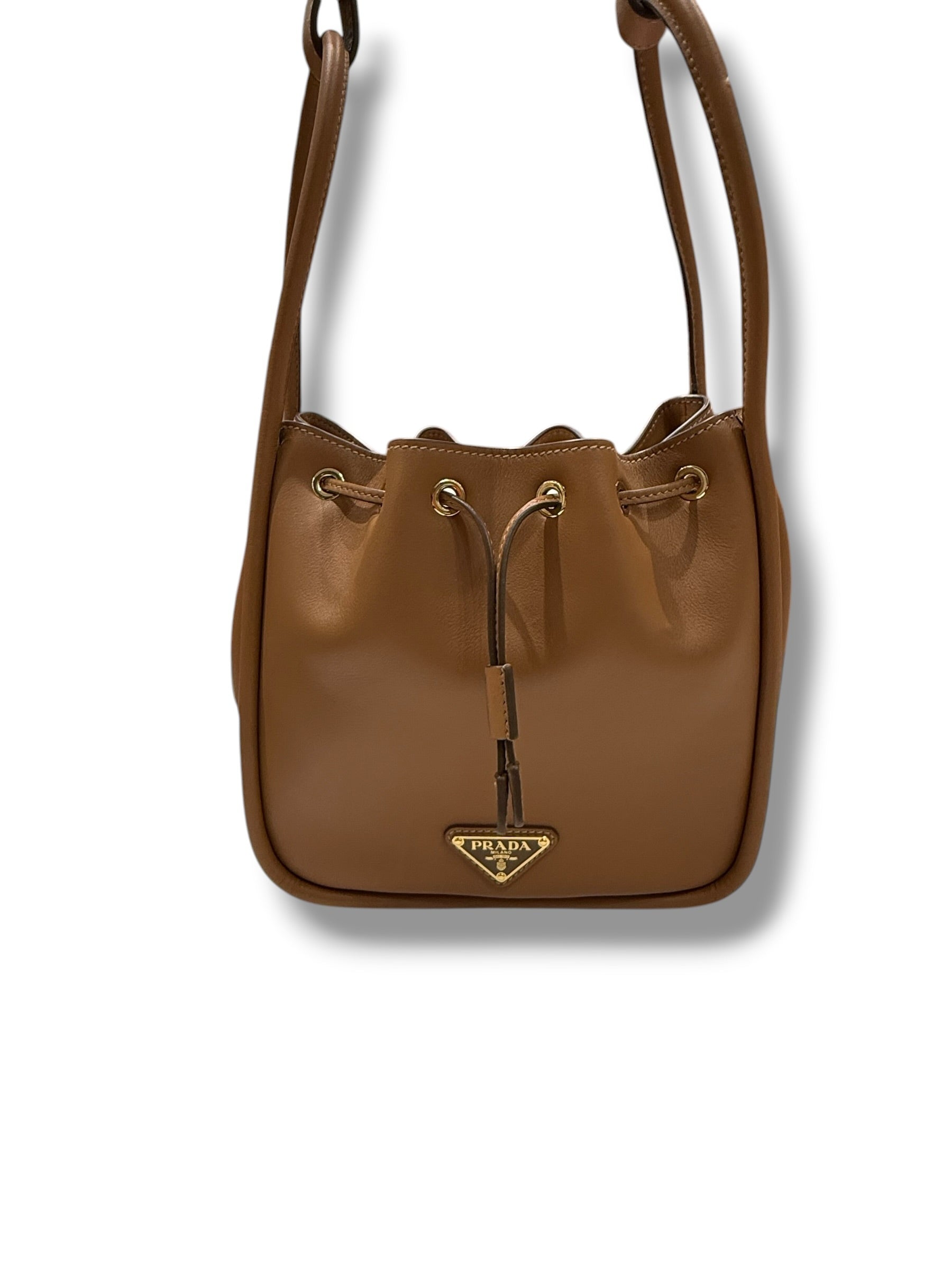 Prada - Sac seau Darling Camel