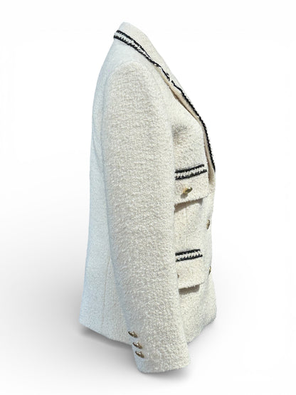 Sandro - Blazer en Laine Blanc T34 | Les Folies d’Eugénie