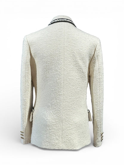 Sandro - Blazer en Laine Blanc T34 | Les Folies d’Eugénie