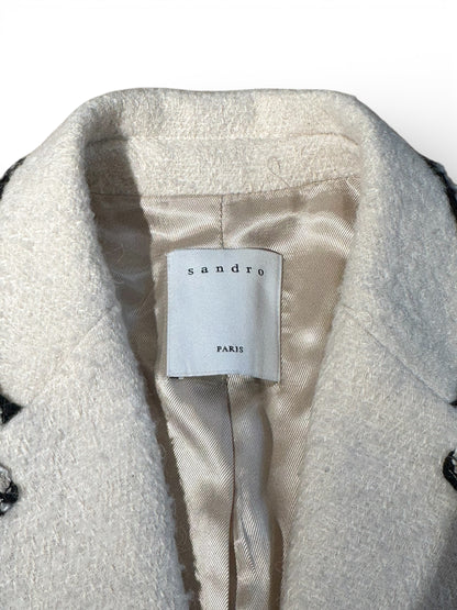 Sandro - Blazer en Laine Blanc T34 | Les Folies d’Eugénie