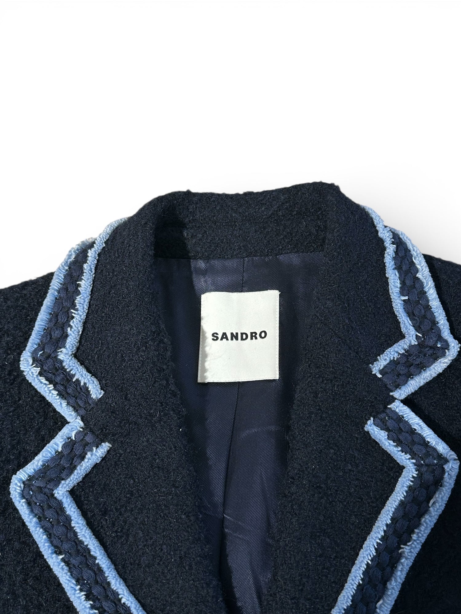 Sandro - Blazer en Laine Bleu T34 | Les Folies d’Eugénie