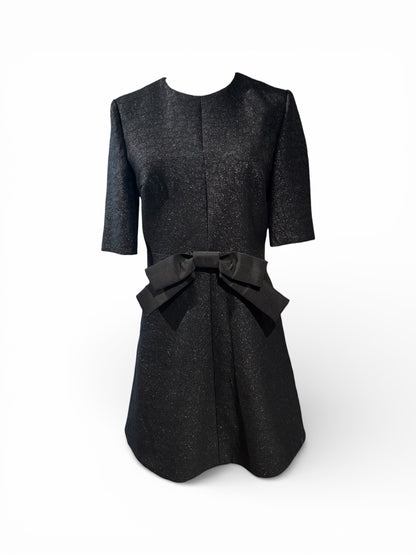 Saint Laurent - Robe Noir Avec Nœud T38 | Les Folies d’Eugénie