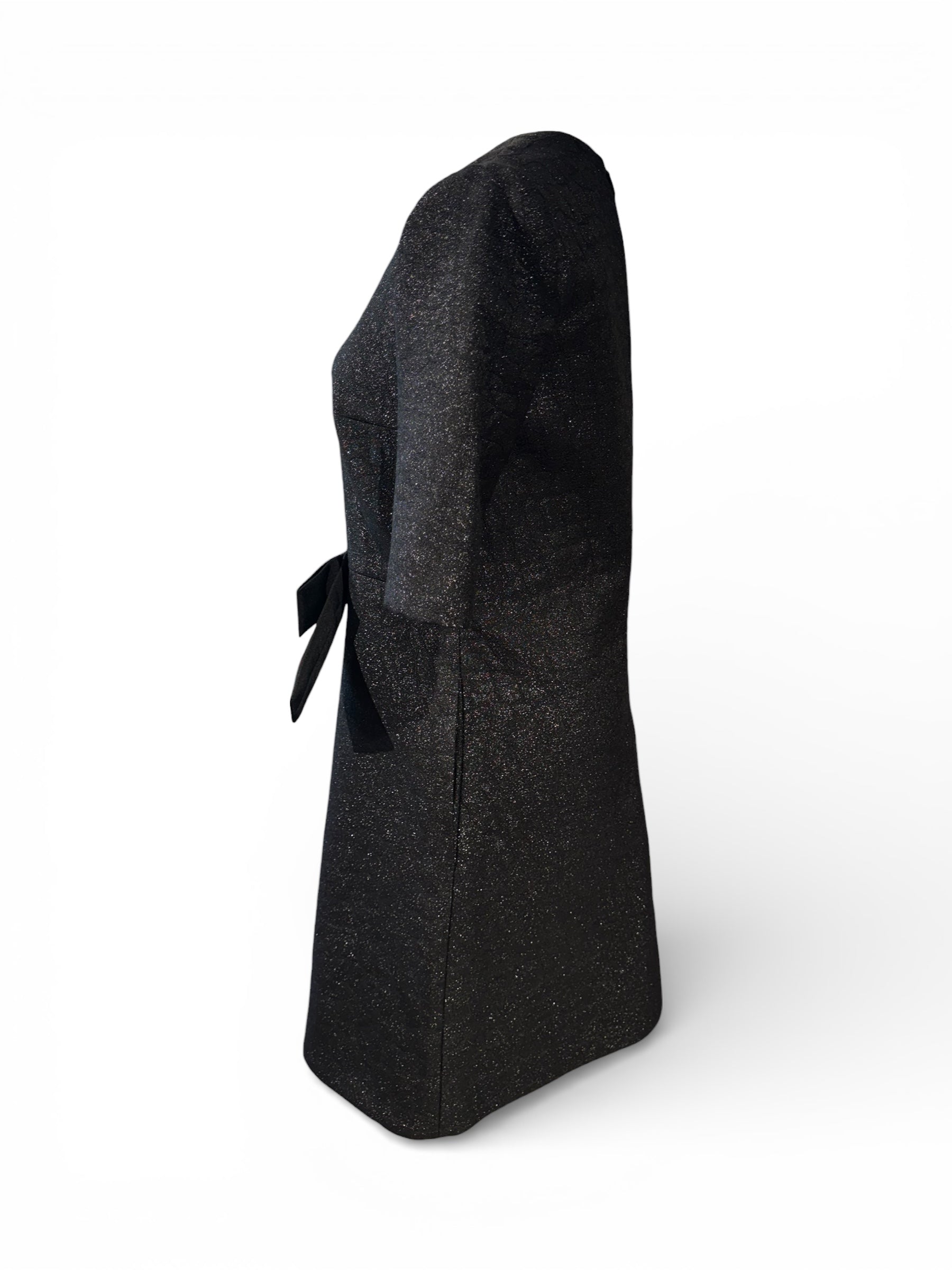 Saint Laurent - Robe Noir Avec Nœud T38 | Les Folies d’Eugénie