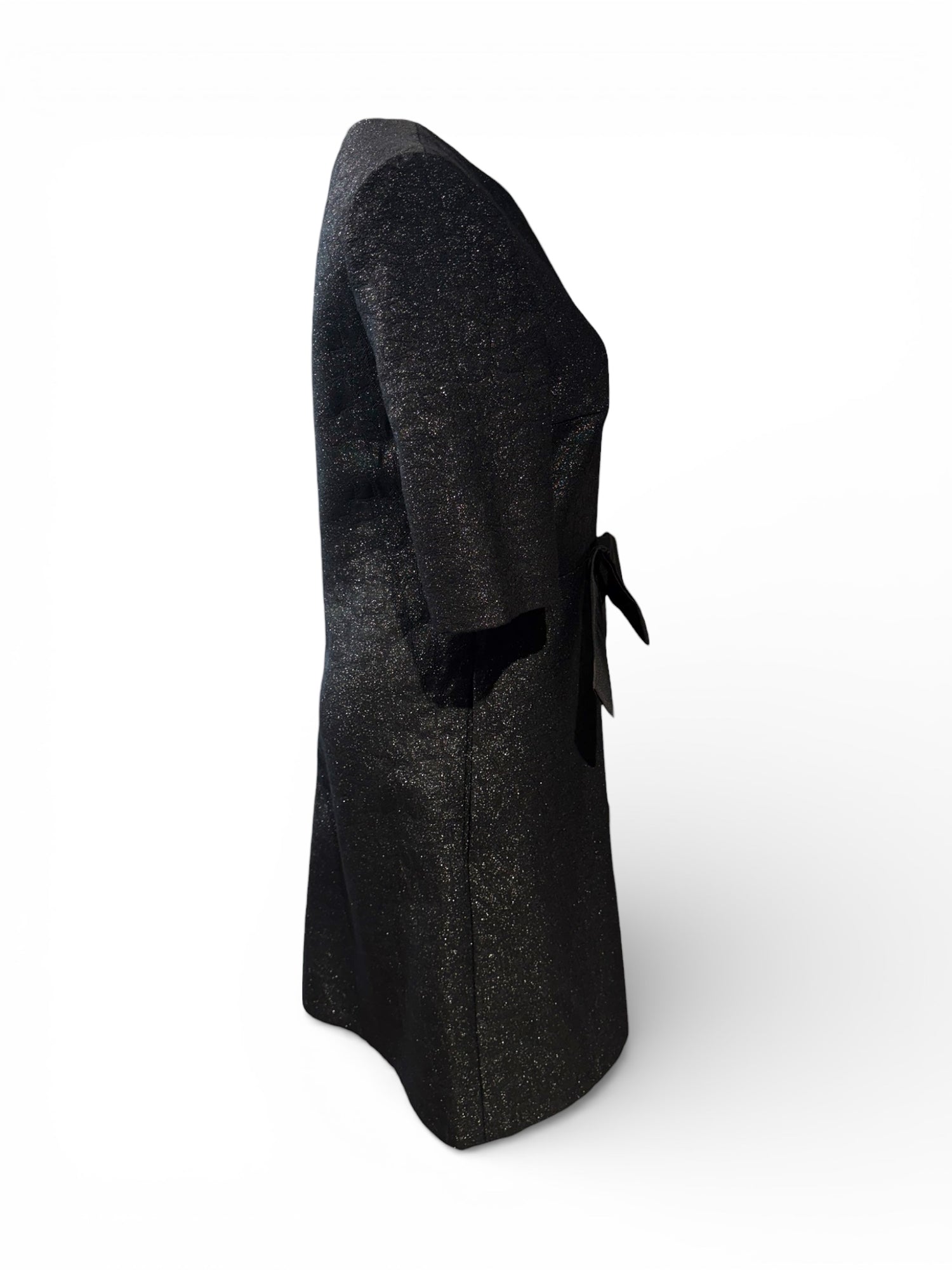 Saint Laurent - Robe Noir Avec Nœud T38 | Les Folies d’Eugénie