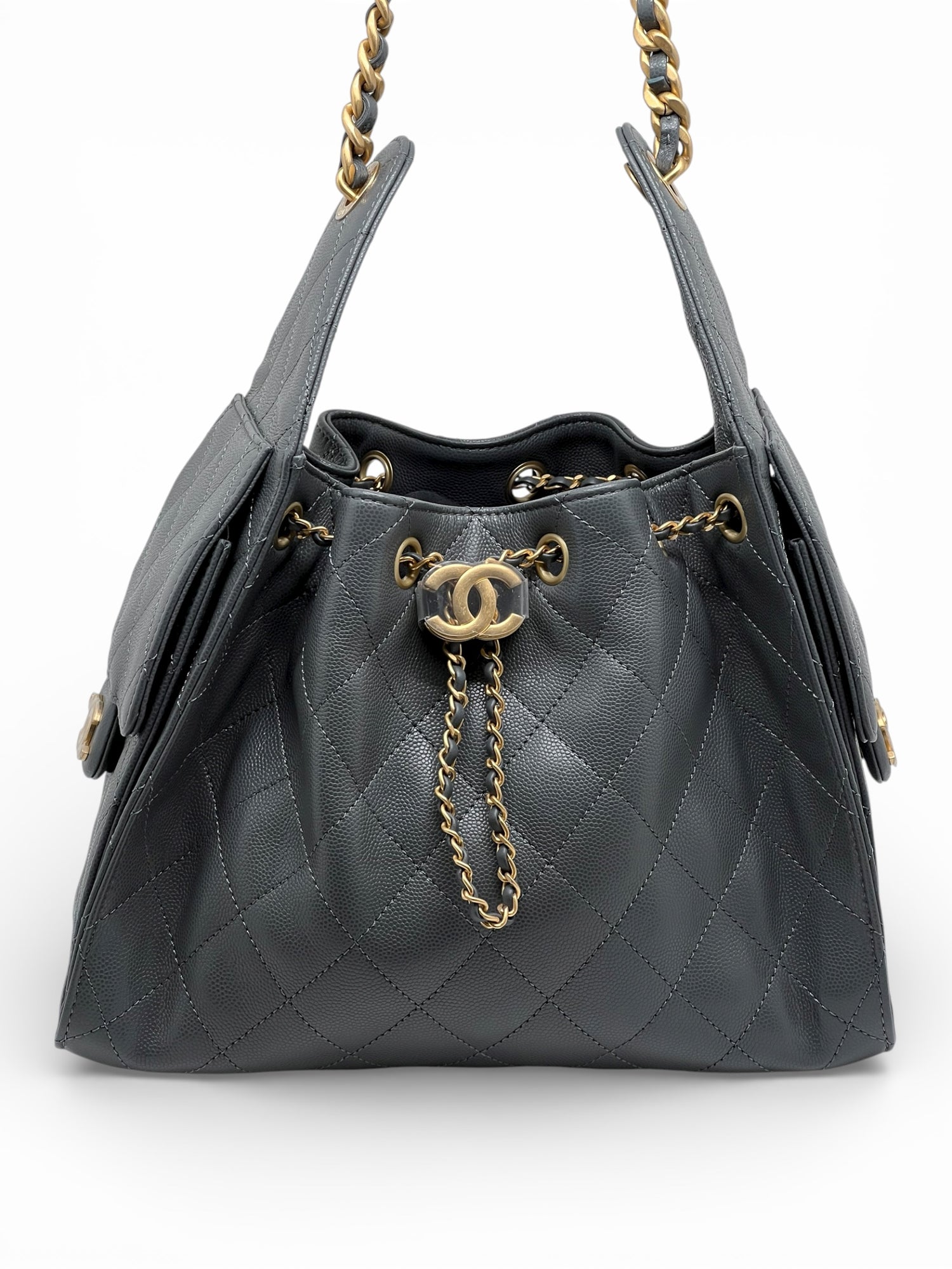 Chanel - Petit sac Chanel 25 gris