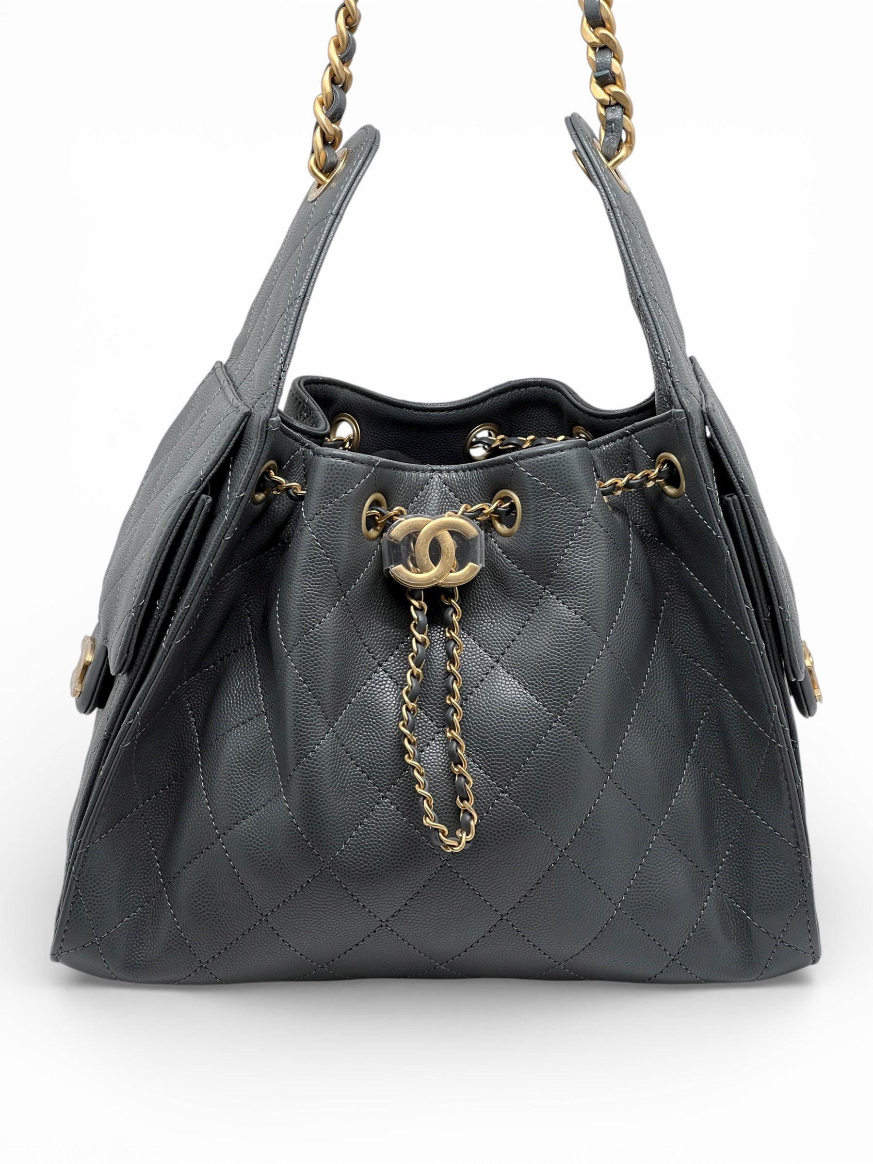 Chanel - Petit sac Chanel 25 gris
