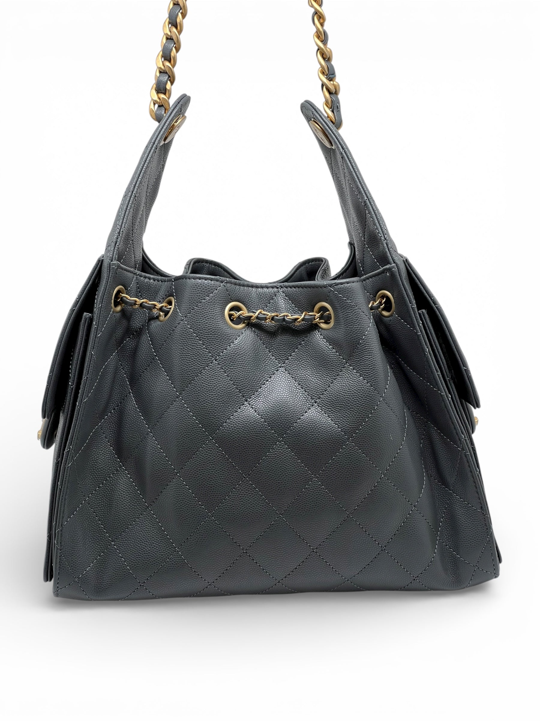 Chanel - Petit sac Chanel 25 gris