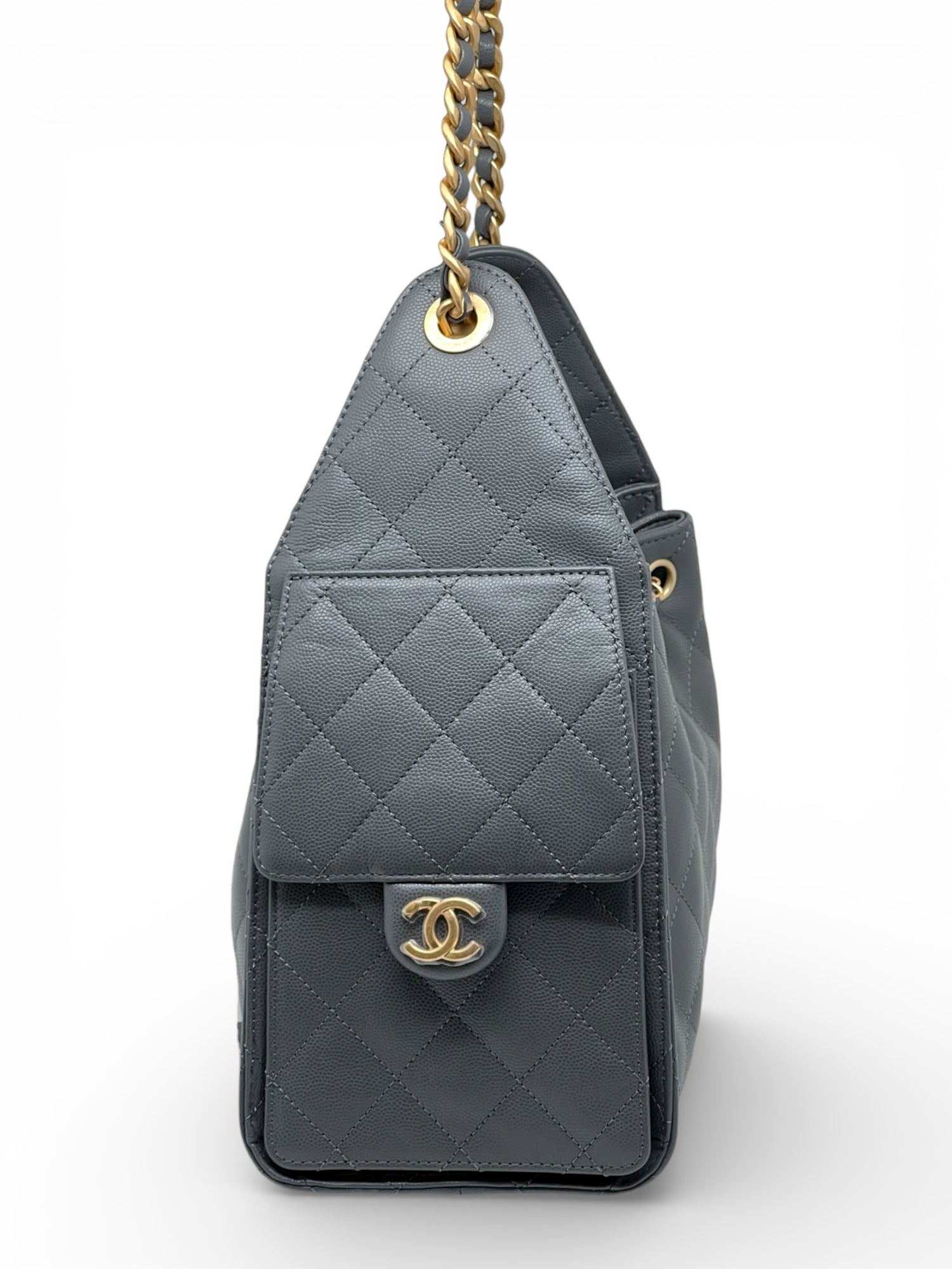 Chanel - Petit sac Chanel 25 gris
