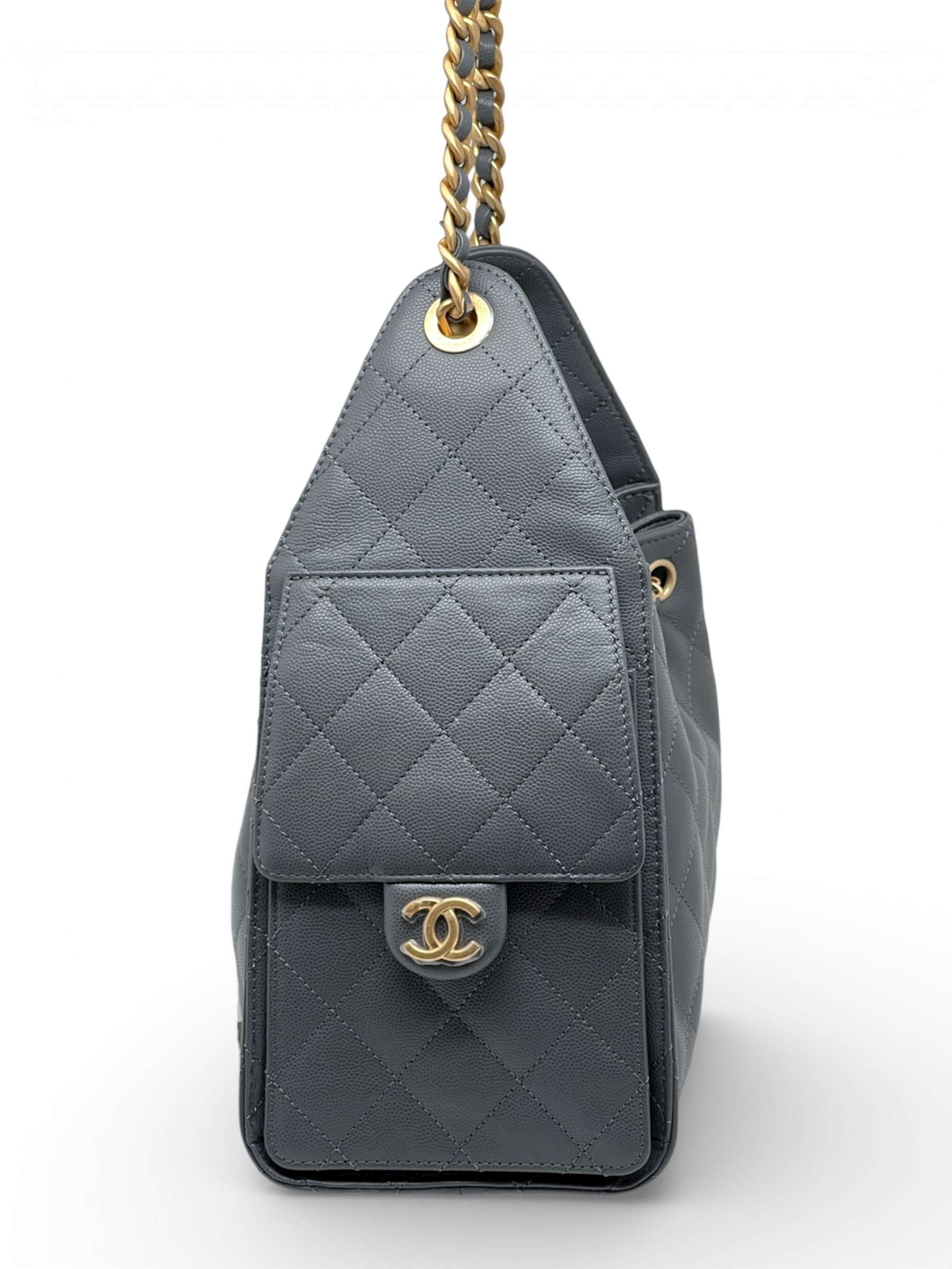Chanel - Petit sac Chanel 25 gris