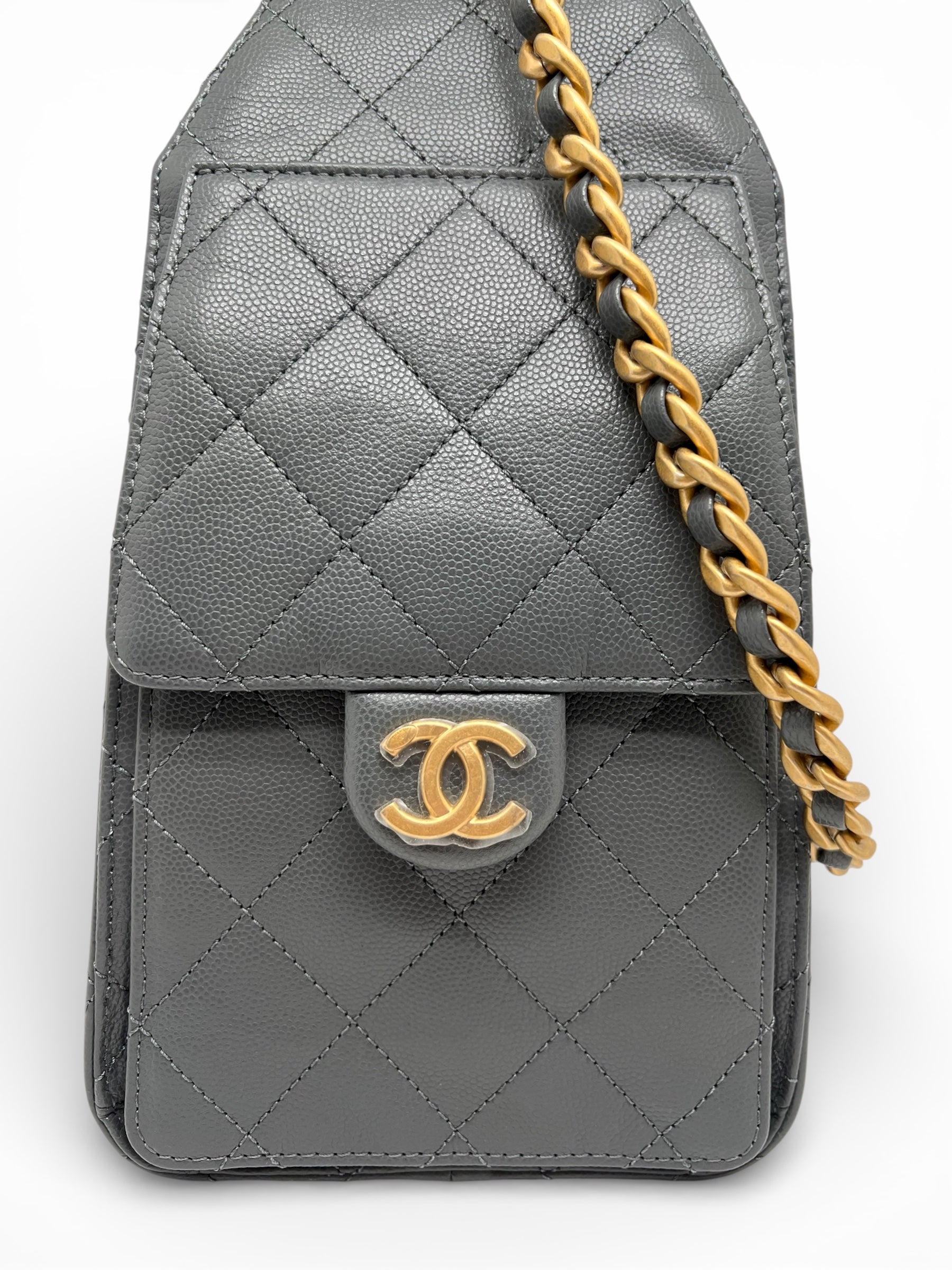 Chanel - Petit sac Chanel 25 gris