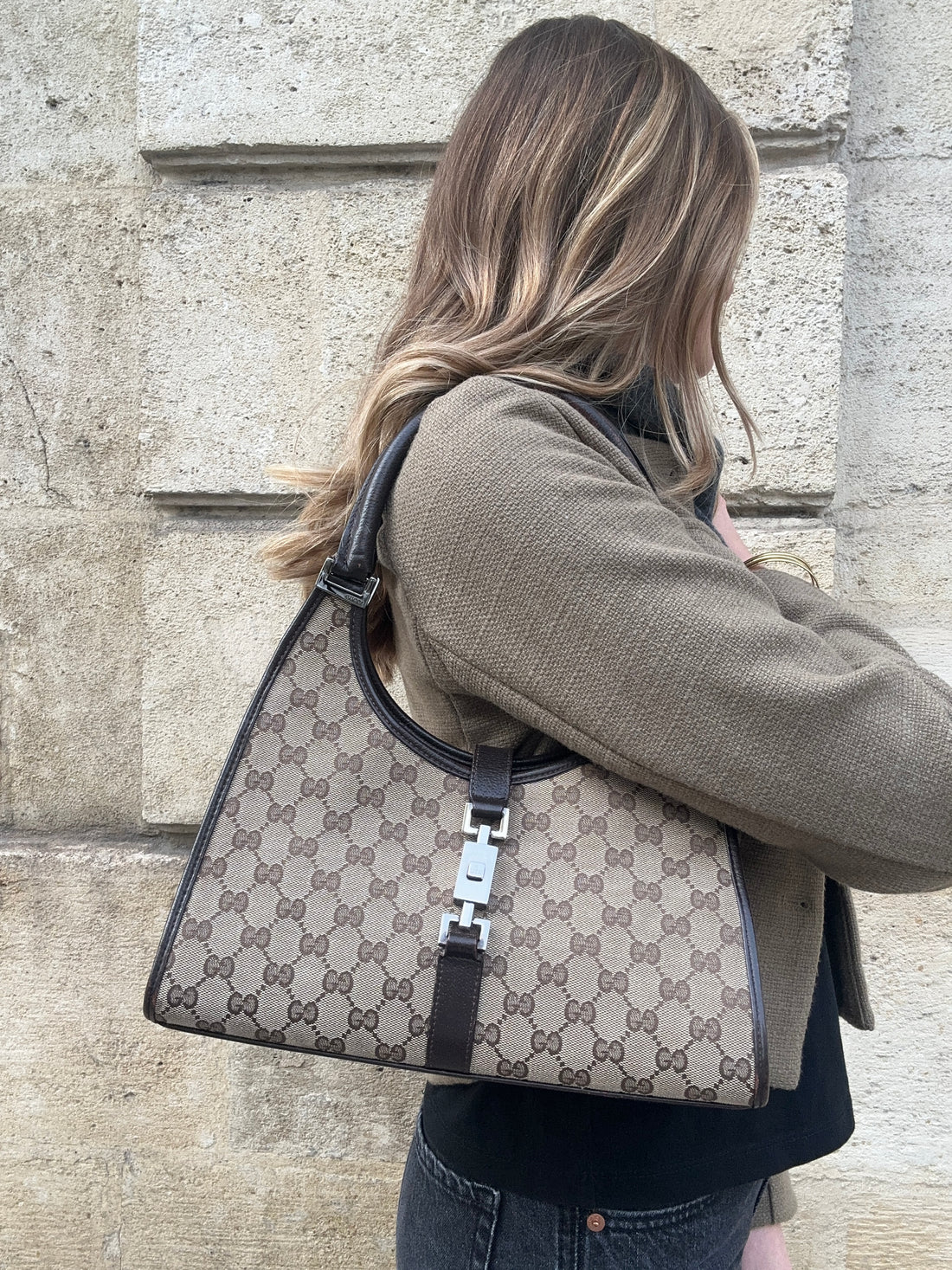 Gucci - Jackie-Tasche aus Segeltuch