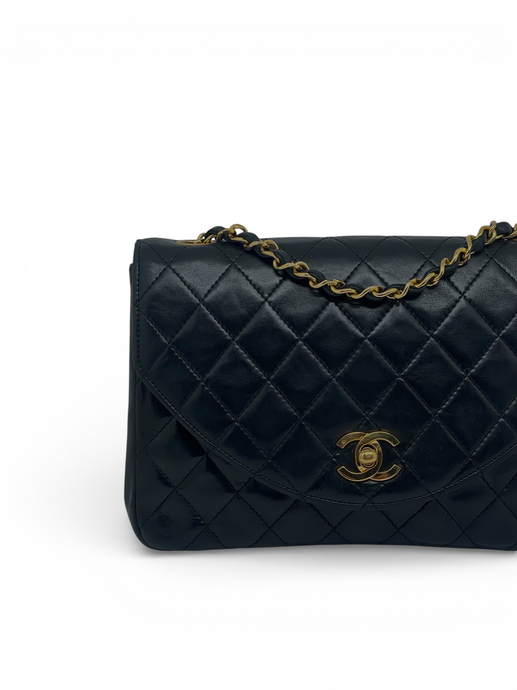 Chanel - Sac à main noir en cuir d’Agneau