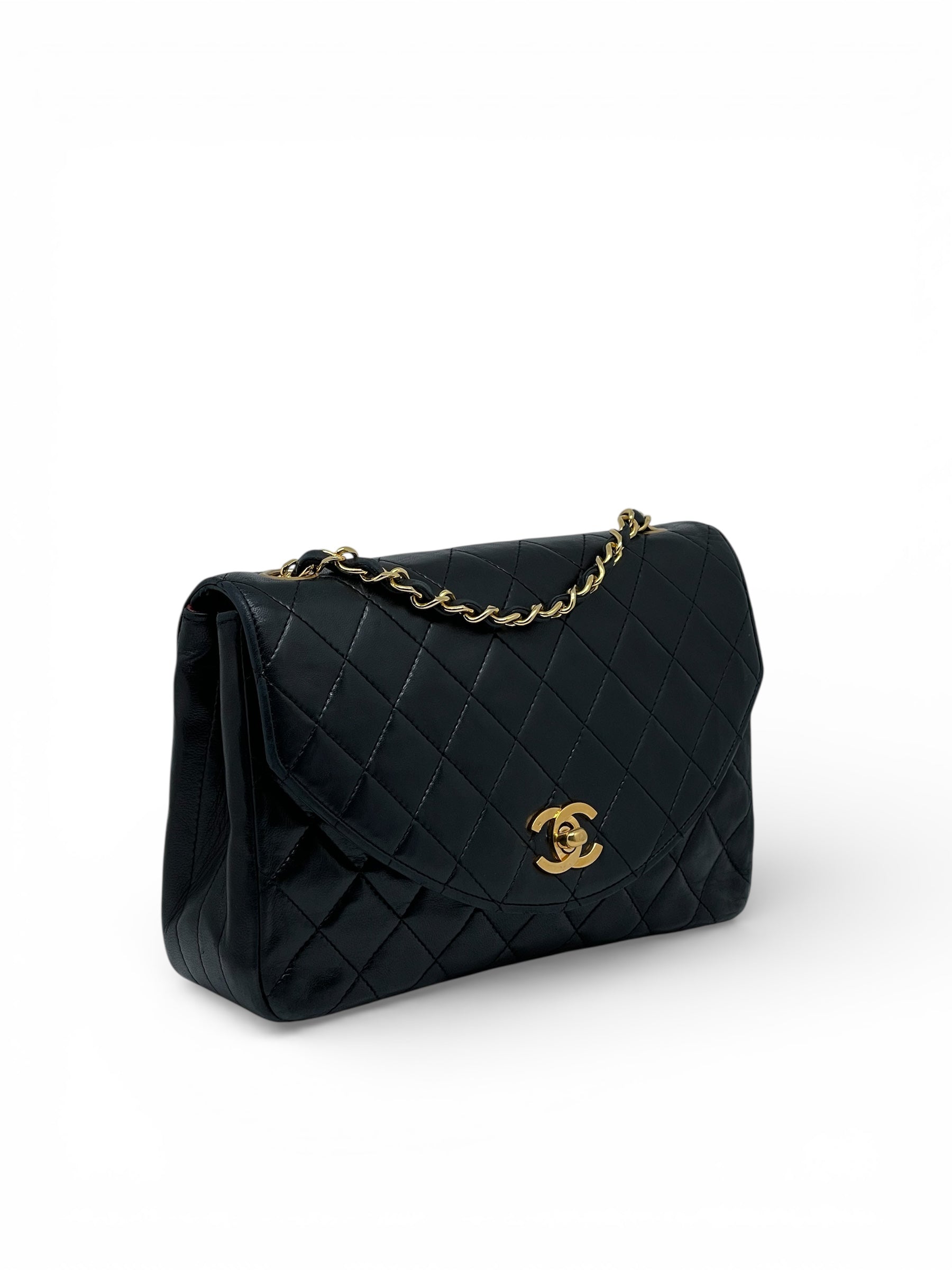 Chanel - Sac à Main Noir En Cuir d’Agneau | Les Folies d’Eugénie