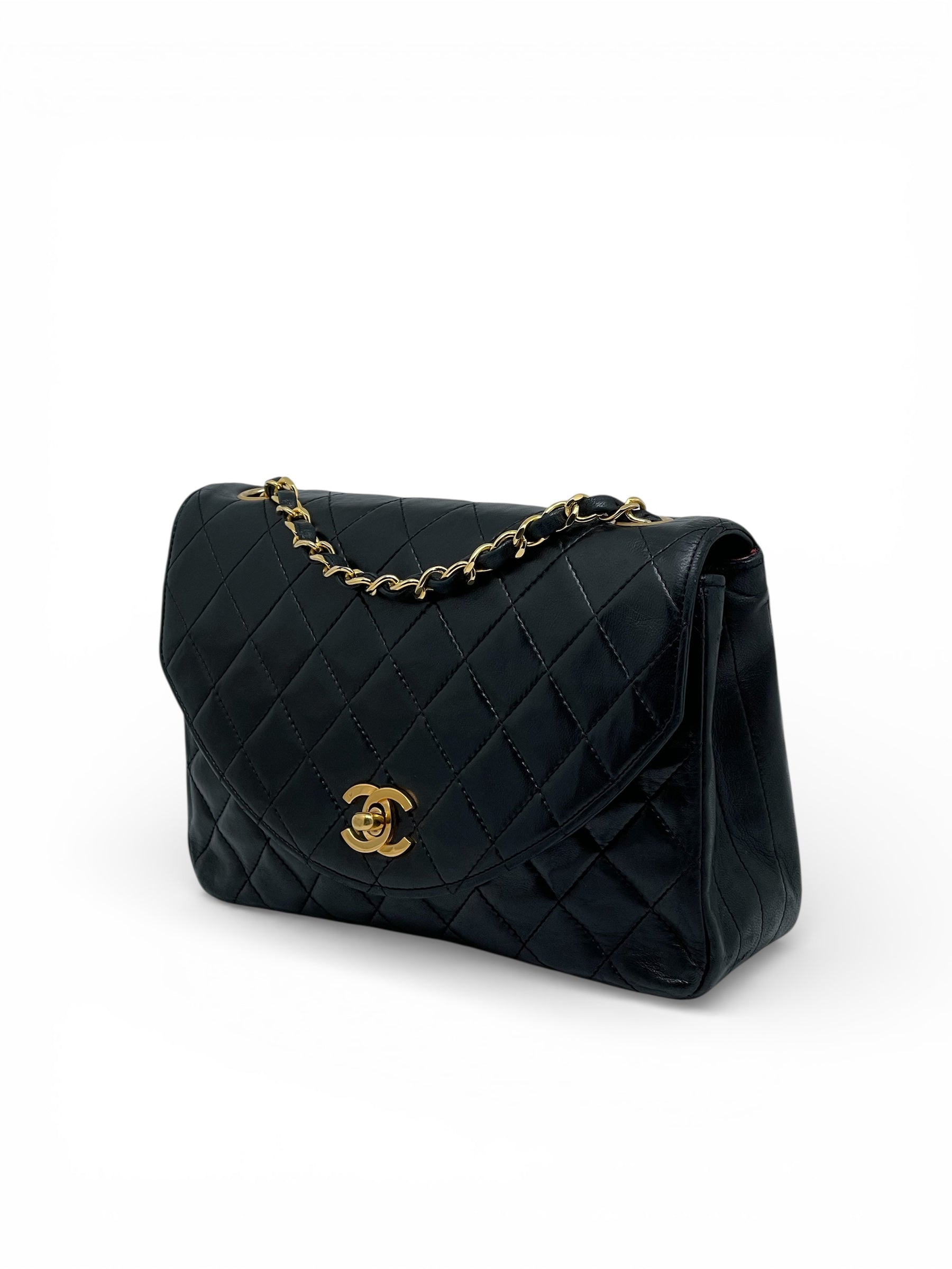 Chanel - Sac à main noir en cuir d’Agneau