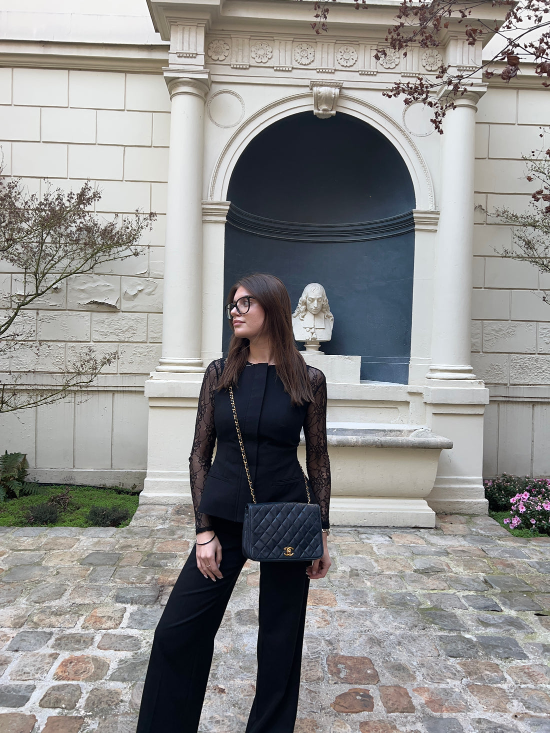 Chanel - Sac bandoulière Mademoiselle bleu marine