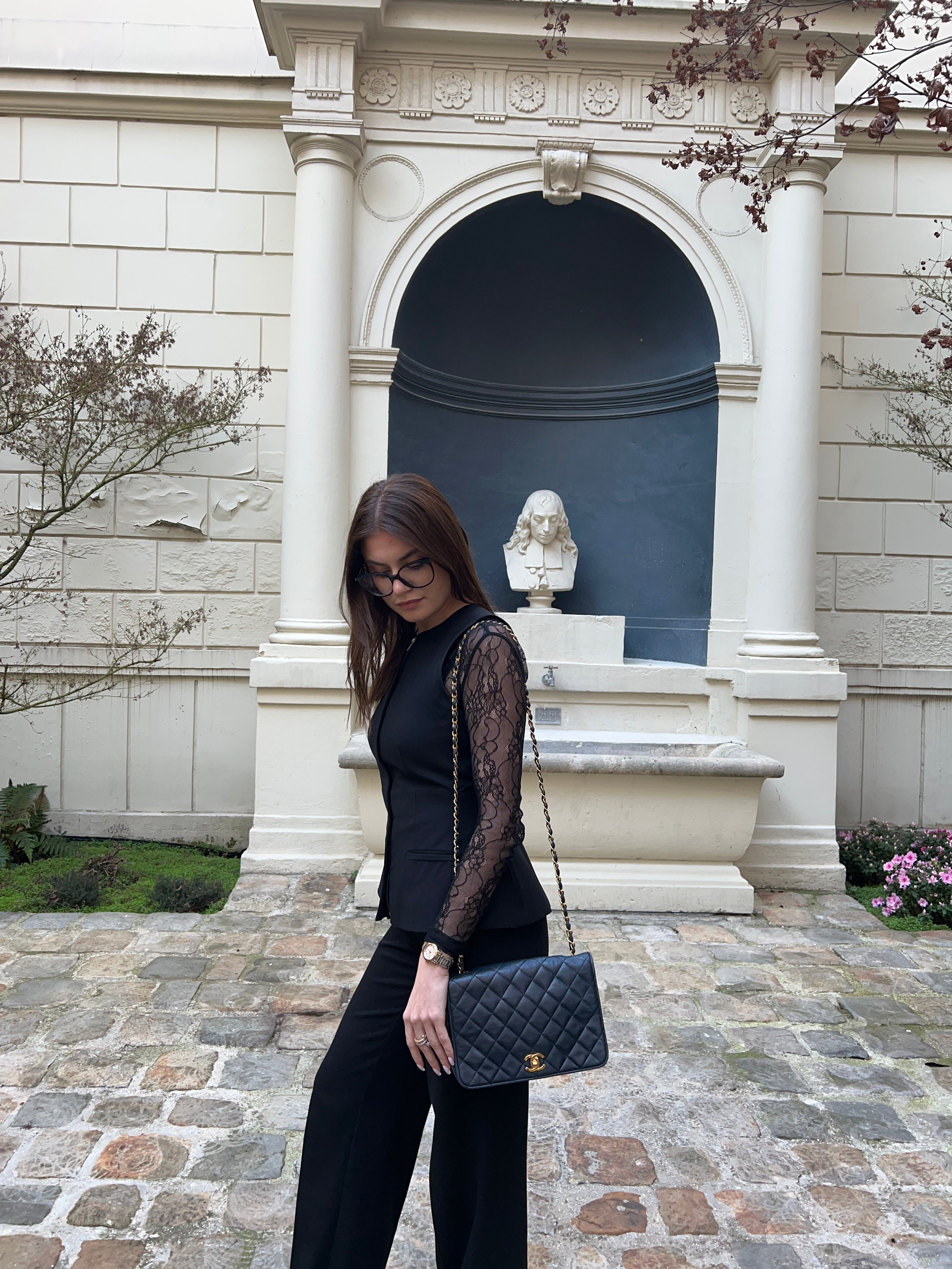 Sac Chanel Bandoulière Mademoiselle Bleu Marine | Les Folies d’Eugénie