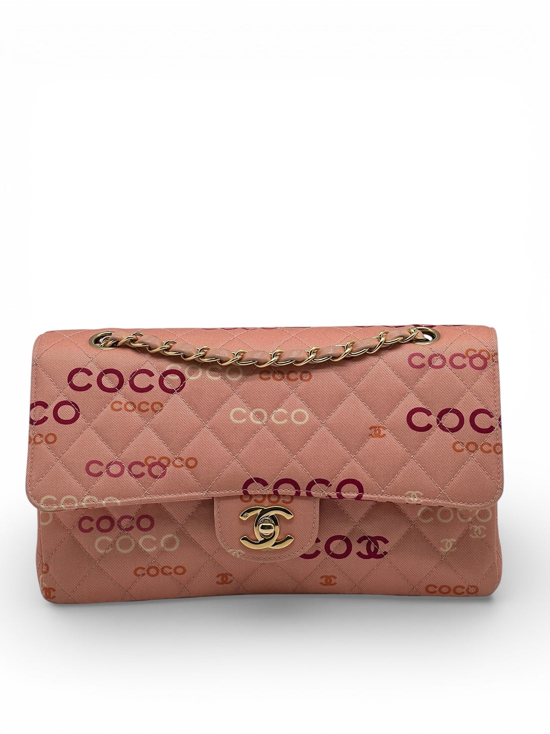 Chanel - Sac Timeless 25 double flap coco rose