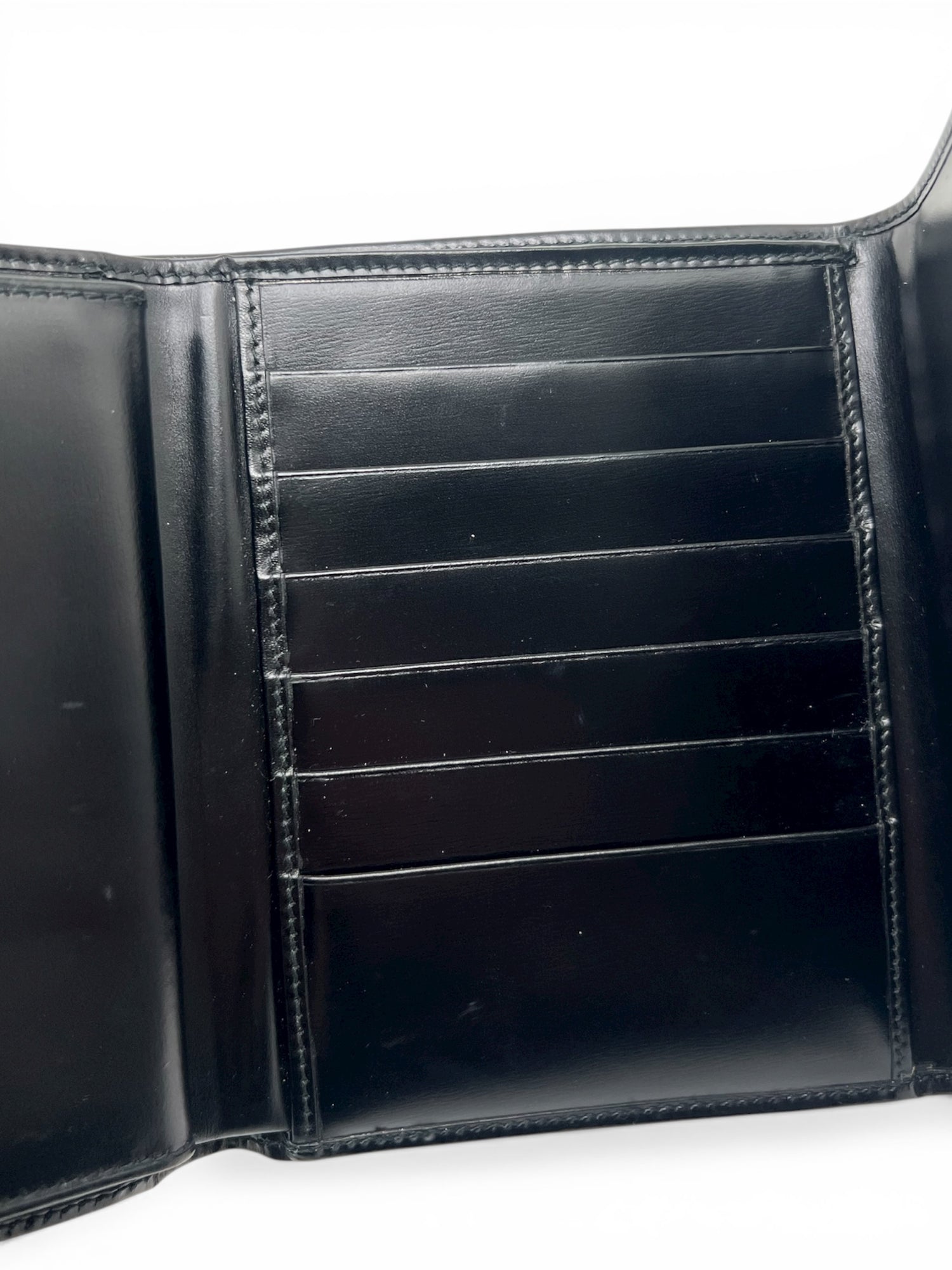 Cartier - Portefeuille en cuir noir vintage