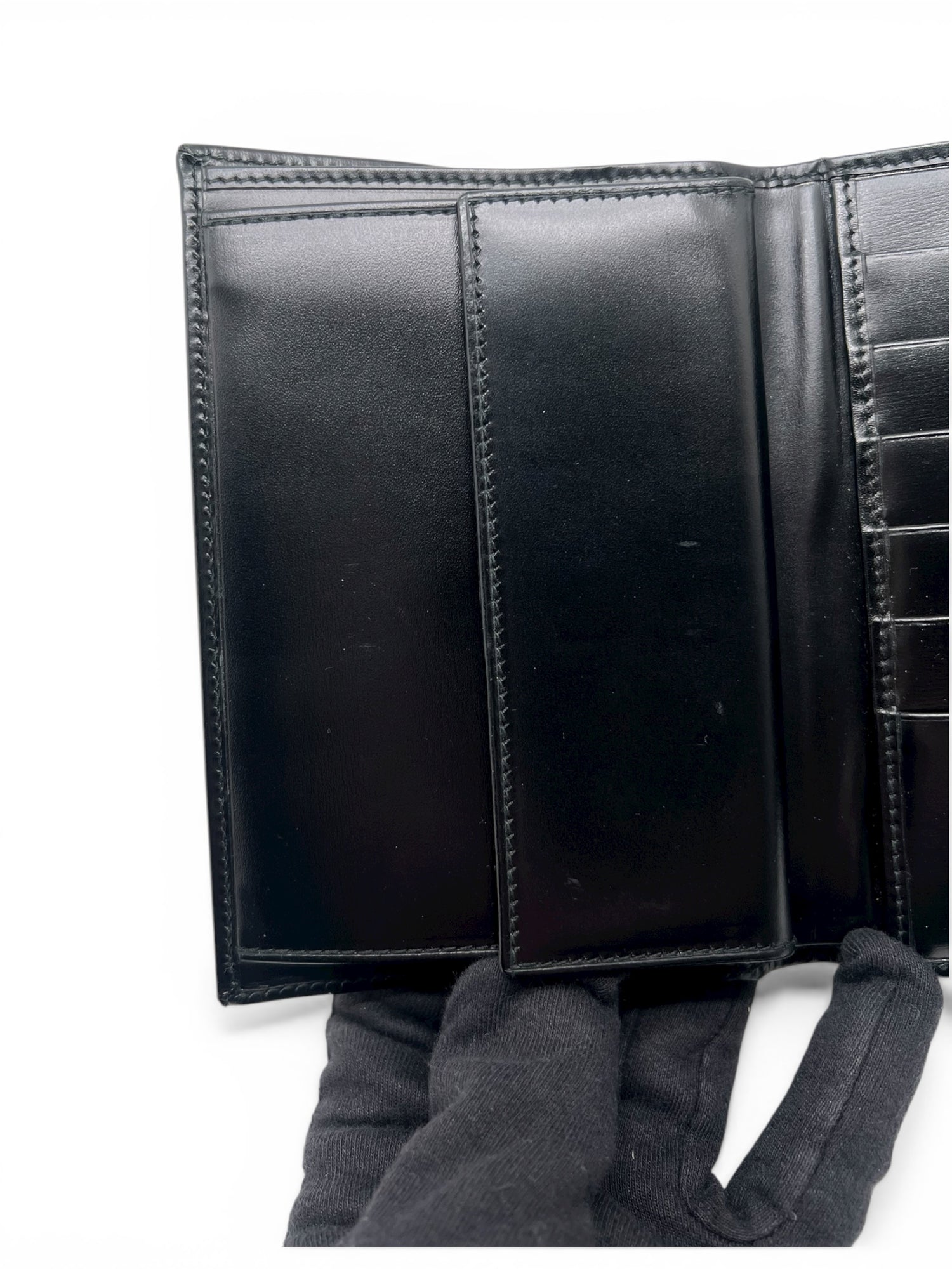 Cartier - Portefeuille en cuir noir vintage