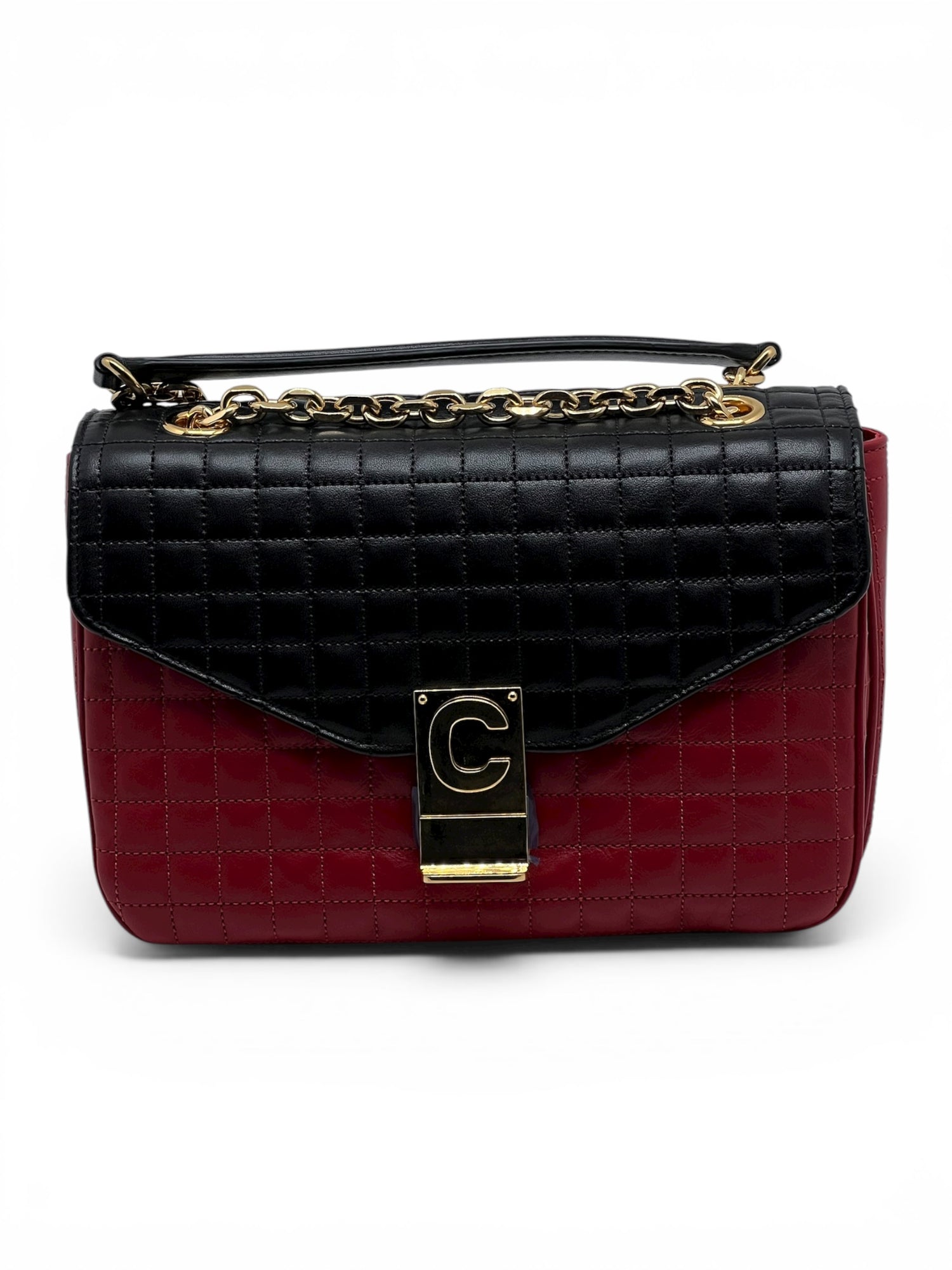 Céline - Sac C bicolore rouge et noir