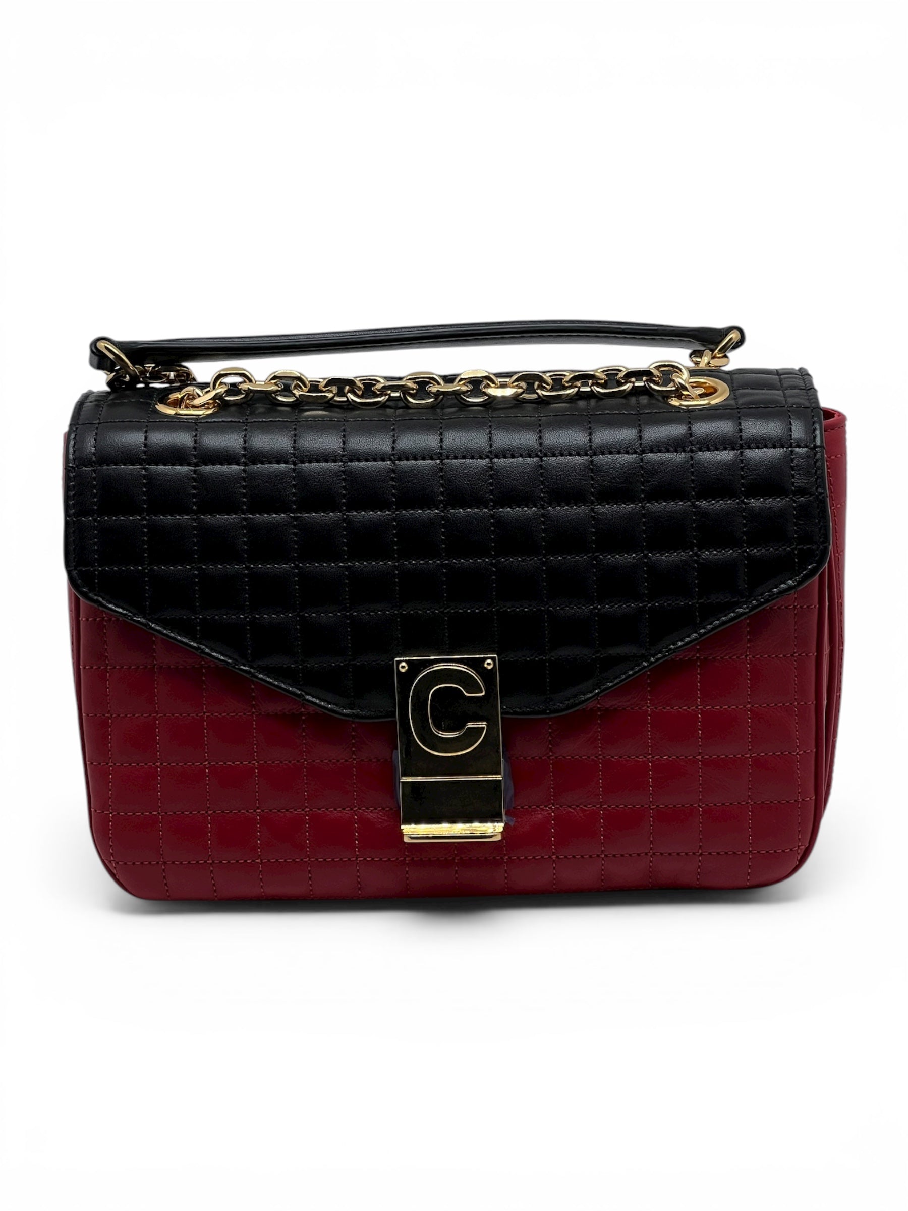 Céline - Sac C bicolore rouge et noir