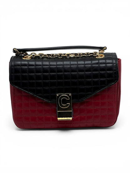 Céline - Sac C bicolore rouge et noir