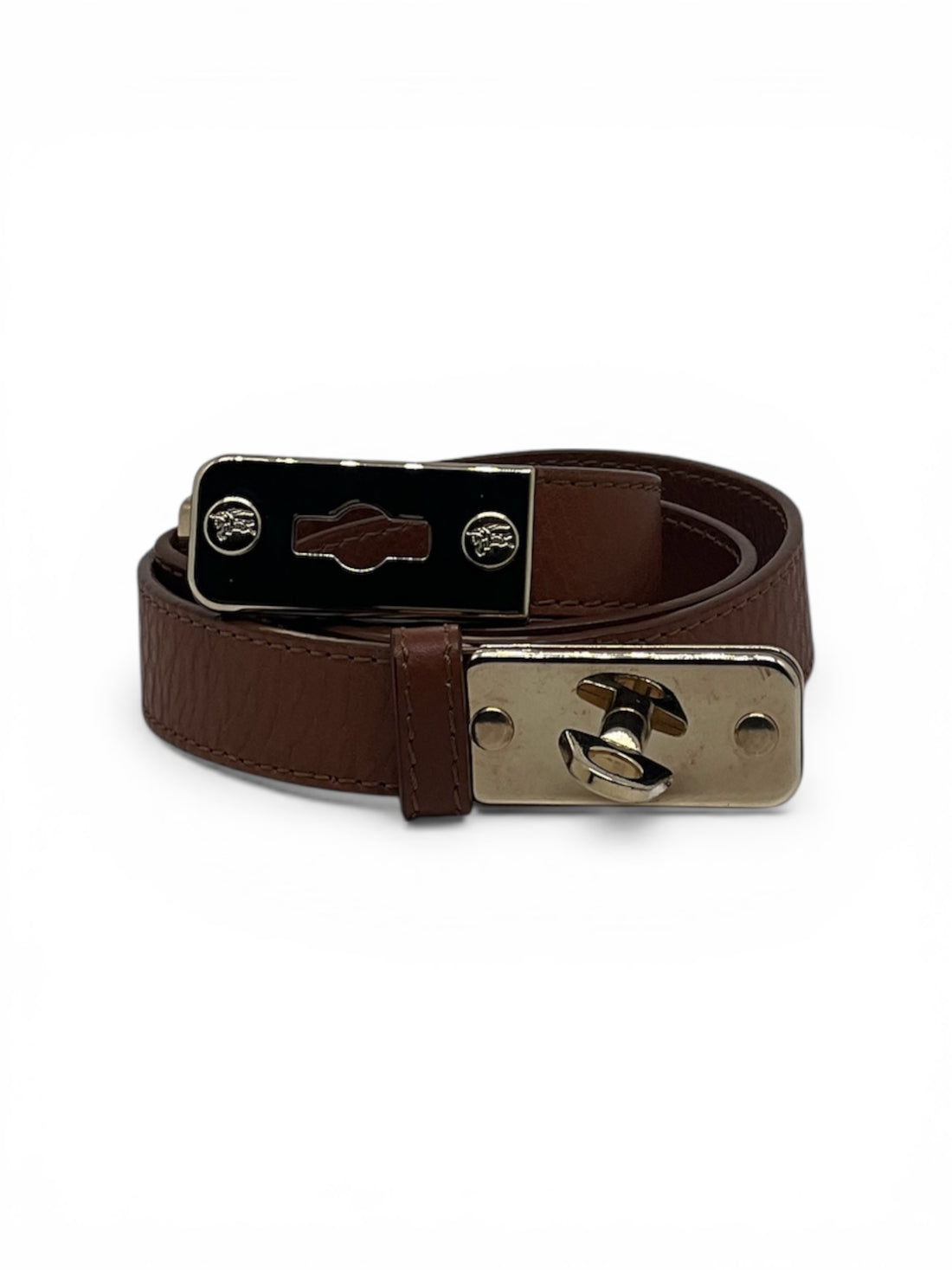 Burberry Ceinture En Cuir Marron Vintage T80 | Les Folies d’Eugénie