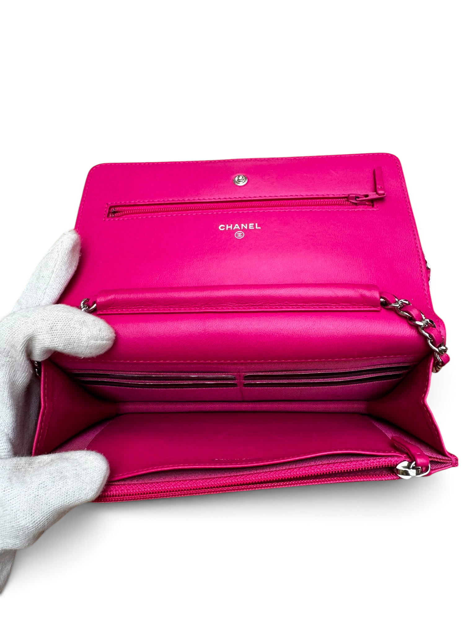 Chanel - Sac Wallet On Chain agneau rose