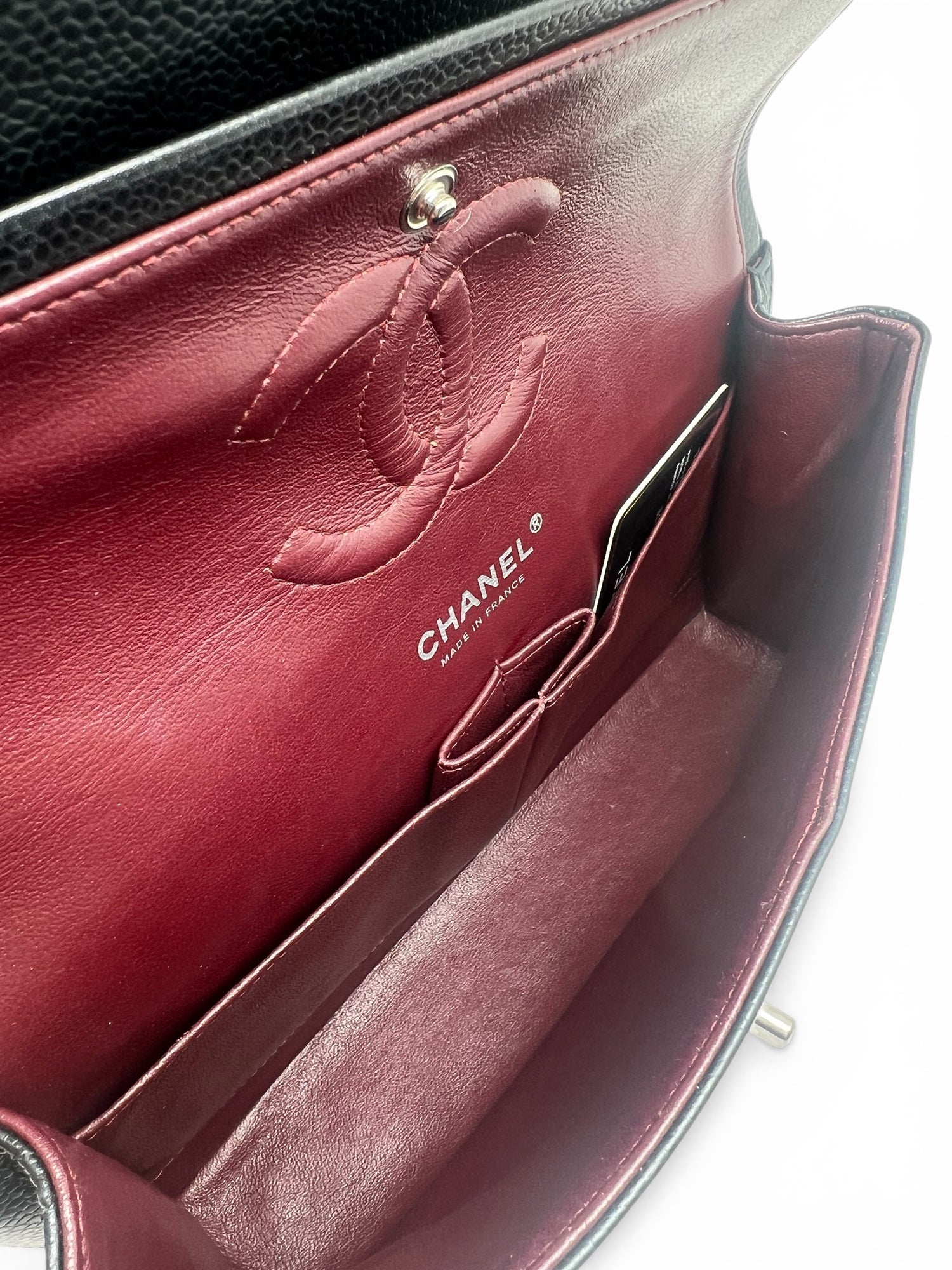 Chanel - Sac Timeless 25 cuir grainé noir