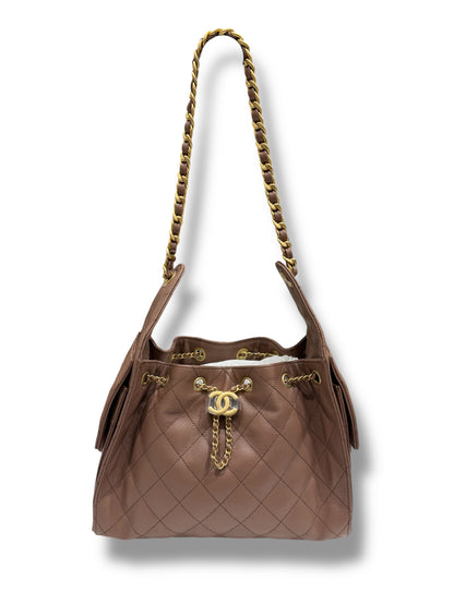 Chanel - Sac modèle 25 small marron