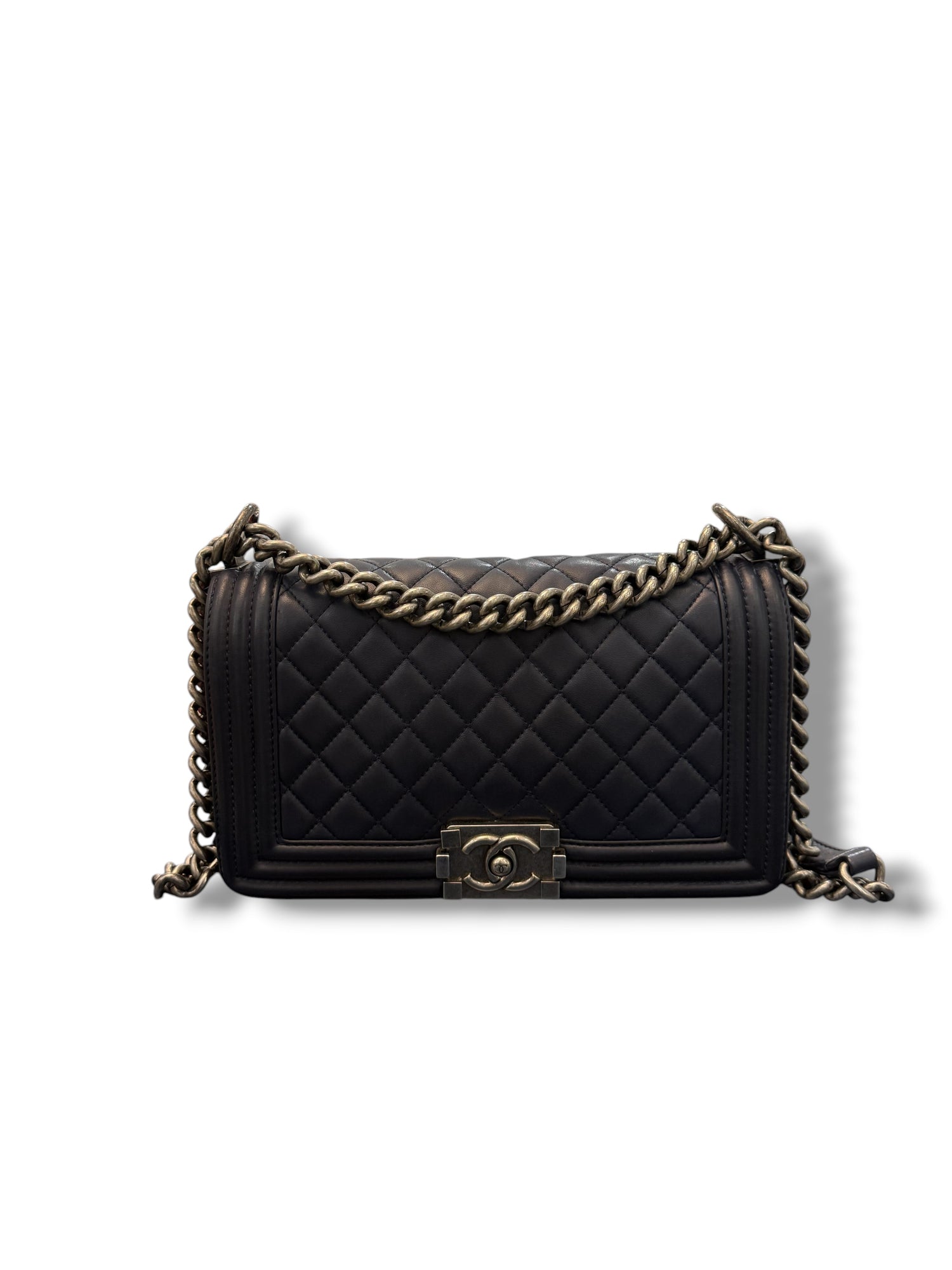 Chanel - Sac Classique Boy bleu marine
