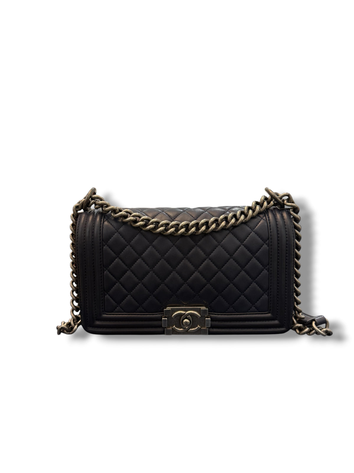 Chanel - Sac Classique Boy bleu marine