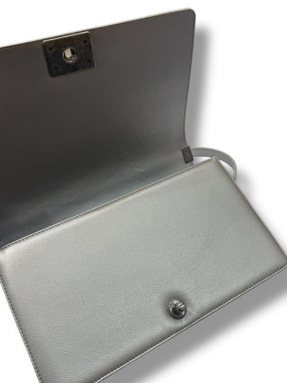 Chanel - Sac Boy 28 argenté